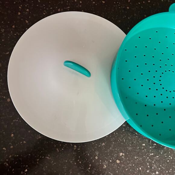 Tupperware 3 Piece Micro-Steamer Microwave Steamer Rice Veggie Cooker 3221-A - Picture 7 of 10